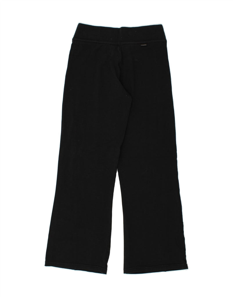 DIADORA Womens Tracksuit Trousers UK 12 Medium Black Polyester | Vintage Diadora | Thrift | Second-Hand Diadora | Used Clothing | Messina Hembry 