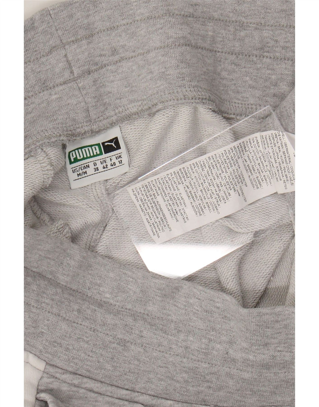PUMA Womens Tracksuit Trousers Joggers UK 12 Medium Grey Colourblock