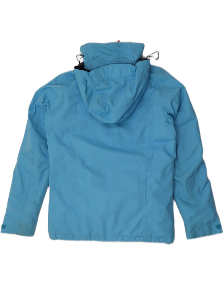 Salomon Womens Hooded Ski Jacket UK 14 Medium Blue Polyester