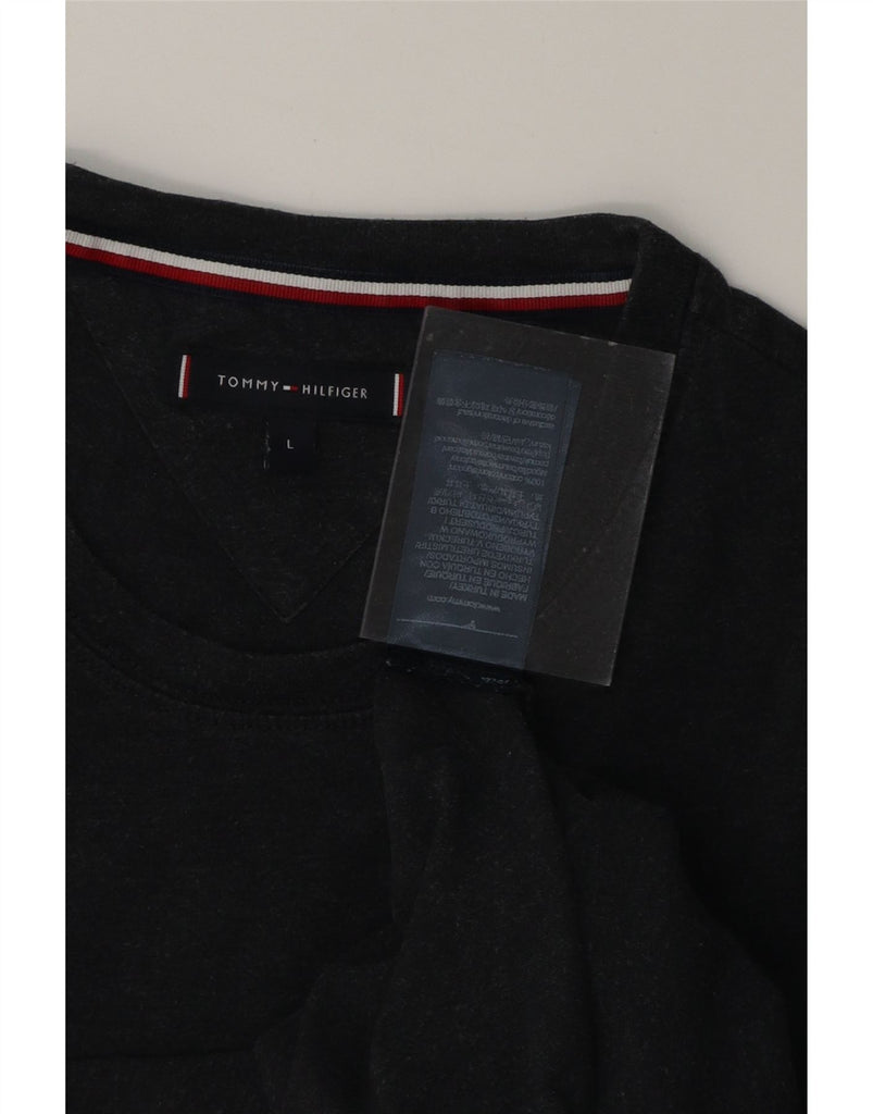 TOMMY HILFIGER Mens T-Shirt Top Large Black Cotton Vintage Tommy Hilfiger and Second-Hand Tommy Hilfiger from Messina Hembry 