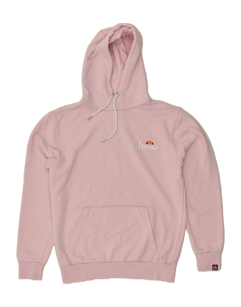 ELLESSE Womens Hoodie Jumper UK 16 Large Pink Cotton | Vintage Ellesse | Thrift | Second-Hand Ellesse | Used Clothing | Messina Hembry 