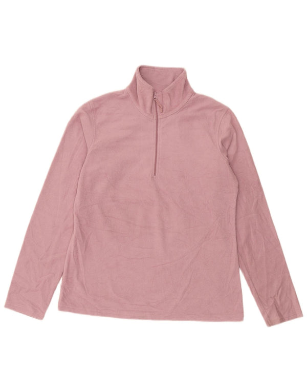 Mountain Warehouse Womens Zip Neck Fleece Jumper UK 14 Medium Pink