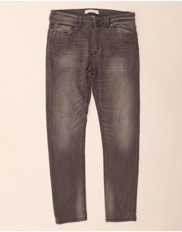 Zara Mens Slim Jeans EU 42 Large W32 L30 Grey Cotton