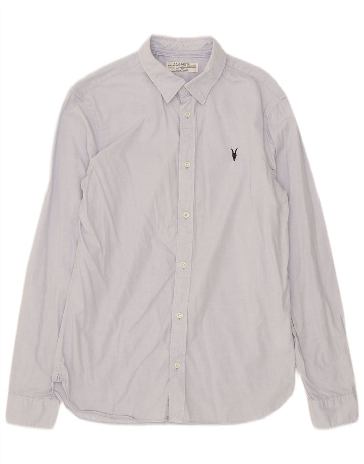 All Saints Mens Shirt Small Blue Cotton