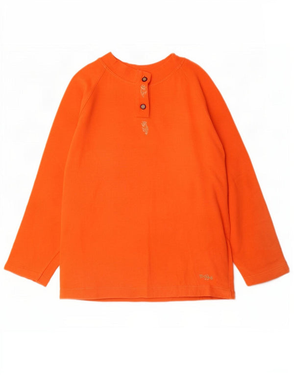 Colmar Womens Sweatshirt Jumper UK 14 Medium Orange Cotton