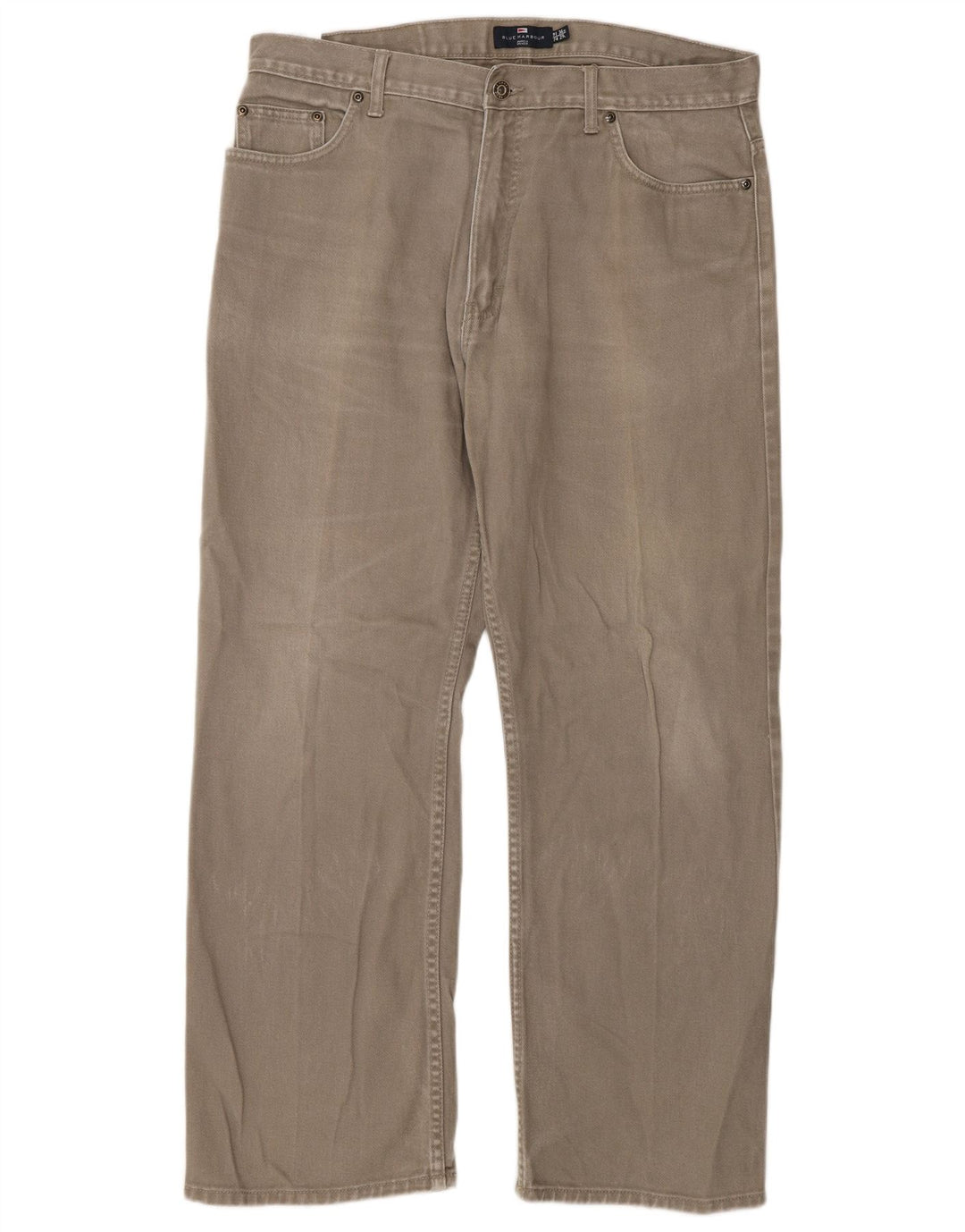 Marks & Spencer Mens Blue Harbour Straight Jeans W36 L29 Beige Cotton