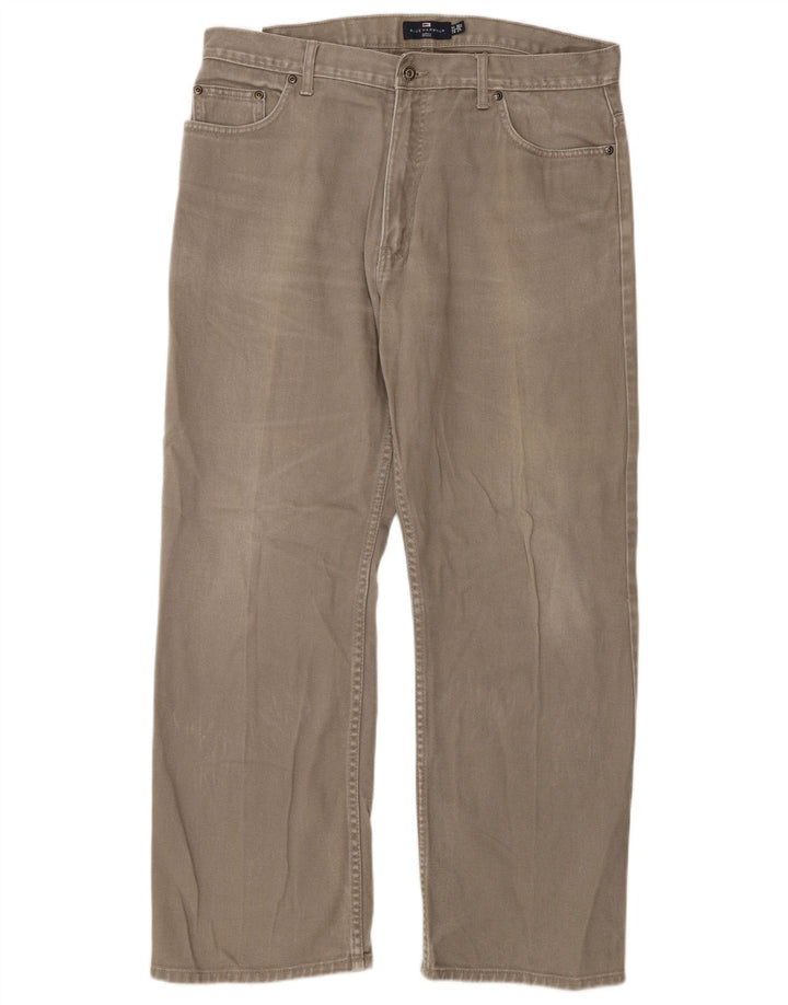 Marks & Spencer Mens Blue Harbour Straight Jeans W36 L29 Beige Cotton