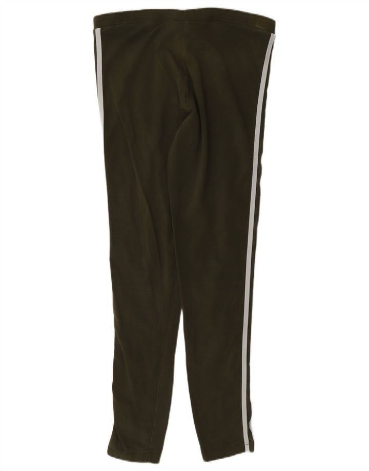 Adidas Womens Leggings UK 14 Medium Khaki Cotton