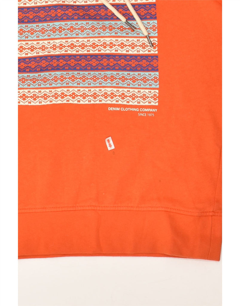 JACK & JONES Mens Graphic Hoodie Jumper Large Orange Cotton | Vintage Jack & Jones | Thrift | Second-Hand Jack & Jones | Used Clothing | Messina Hembry 