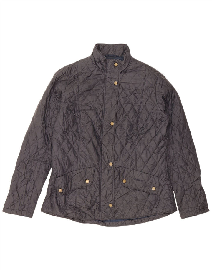 BARBOUR Womens Quilted Jacket UK 16 Large Navy Blue