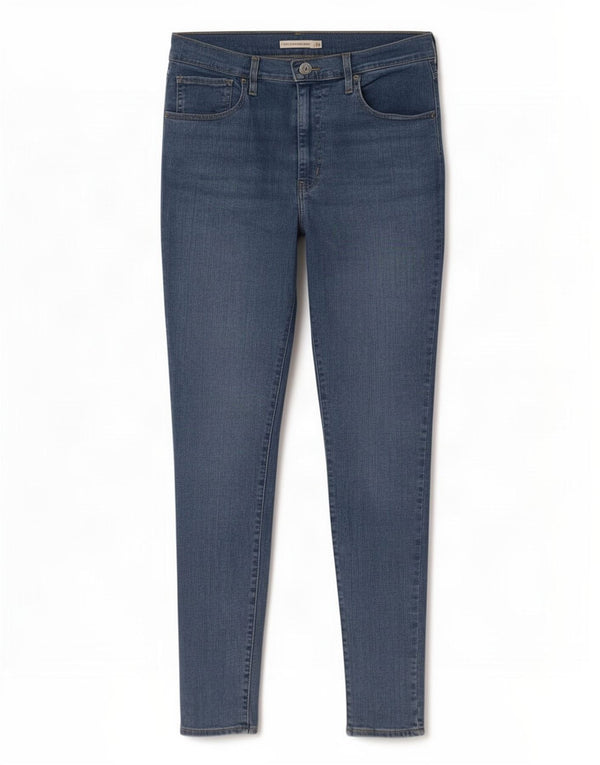 Levi's Womens Mile High Super Skinny Jeans W31 L30 Blue Cotton