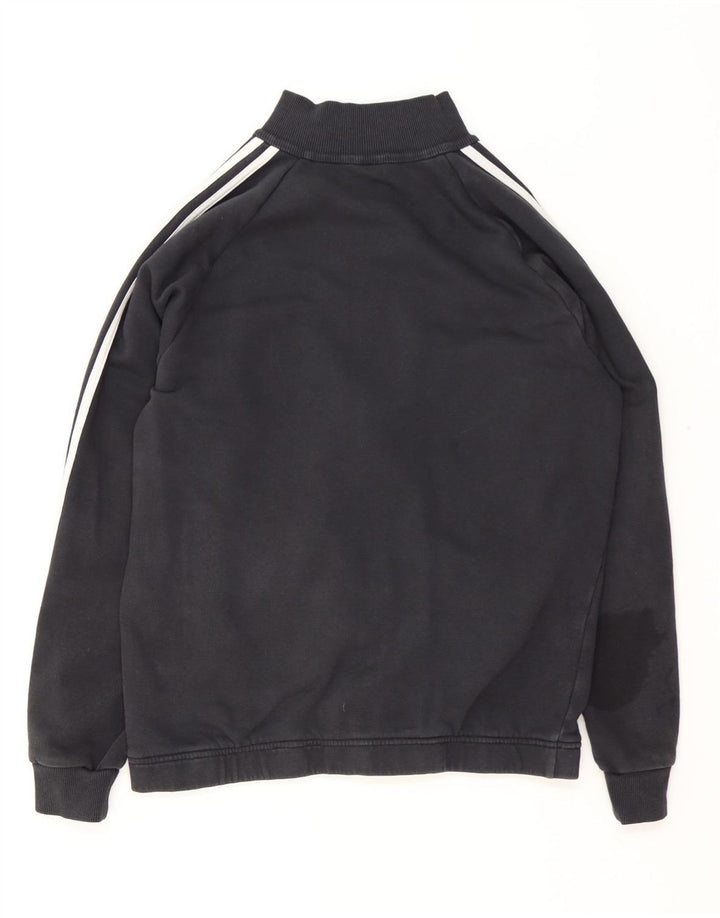 ADIDAS Mens Tracksuit Top Jacket UK 42/44 Medium Black Colourblock Cotton