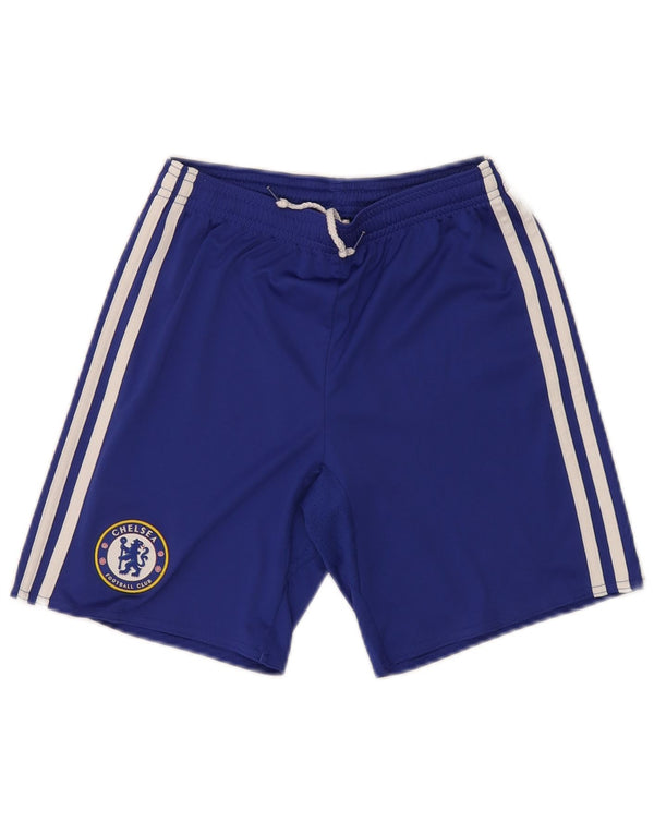 ADIDAS Boys Chelsea FC Graphic Sport Shorts 11-12 Years  Blue Polyester