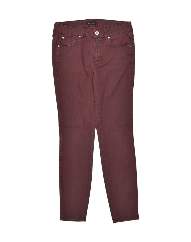 MASSIMO DUTTI Womens Skinny Casual Trousers EU 40 Medium W30 L29  Maroon | Vintage Massimo Dutti | Thrift | Second-Hand Massimo Dutti | Used Clothing | Messina Hembry 