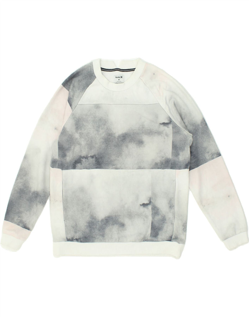 HURLEY Mens Sweatshirt Jumper Medium Grey Tie Dye Cotton | Vintage Hurley | Thrift | Second-Hand Hurley | Used Clothing | Messina Hembry 