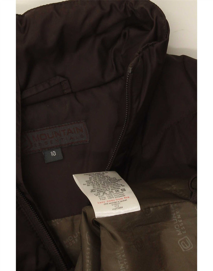 Mountain Essentials Womens Oversized Padded Jacket UK 10 Small Brown