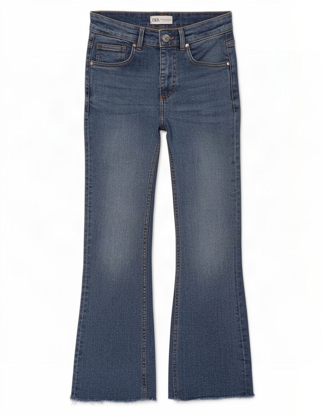 Zara Womens Flared Jeans EU 36 XS W26 L25 Blue