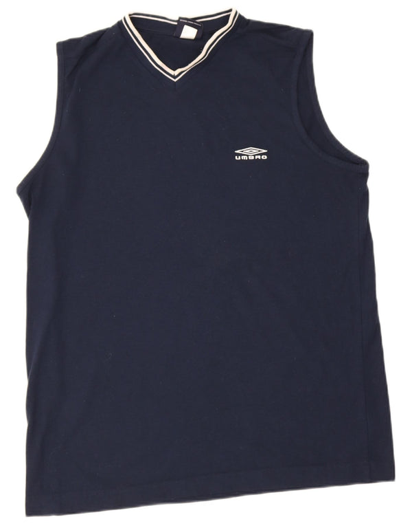 Umbro Mens Vest Top Large Navy Blue Polyester