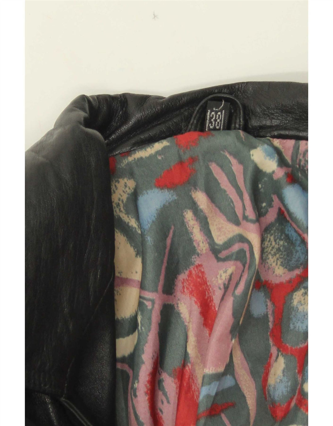Yessica Womens Biker Leather Jacket EU 38 Medium Black Leather