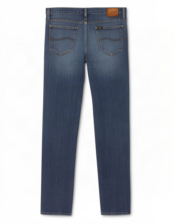 Lee Mens Daren Zip Fly Straight Jeans W34 L34 Blue Cotton