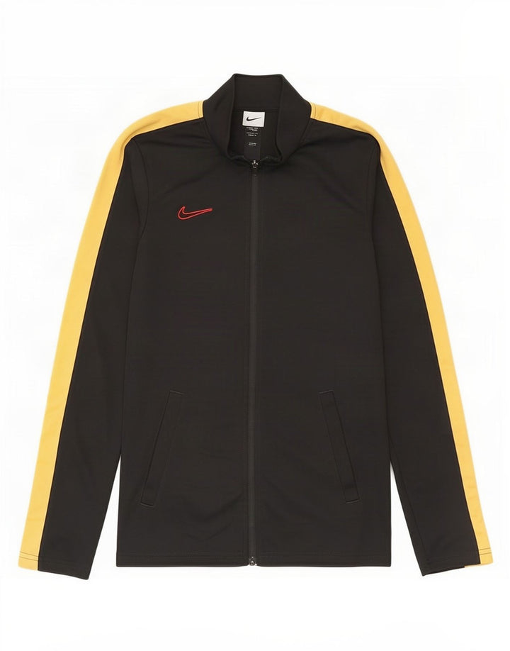 Nike Mens Dri Fit Slim Tracksuit Top Jacket Small Black Colourblock