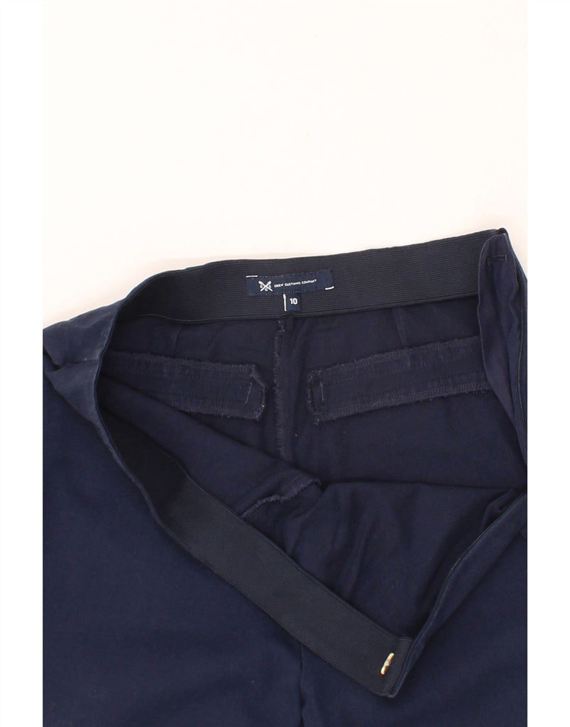 CREW CLOTHING Womens Slim Capri Trousers UK 10 Small W26 L21  Navy Blue Vintage Crew Clothing and Second-Hand Crew Clothing from Messina Hembry 