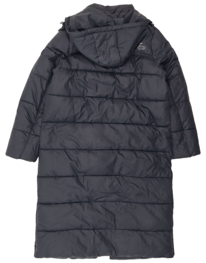 Joules Womens Hooded Oversized Padded Coat UK 10 Small Navy Blue Polyester