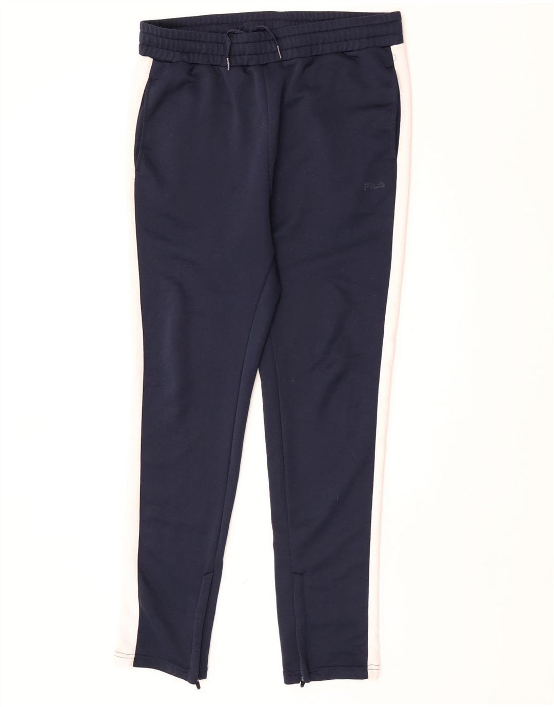 Fila Mens Tracksuit Trousers Medium  Navy Blue Colourblock Polyester