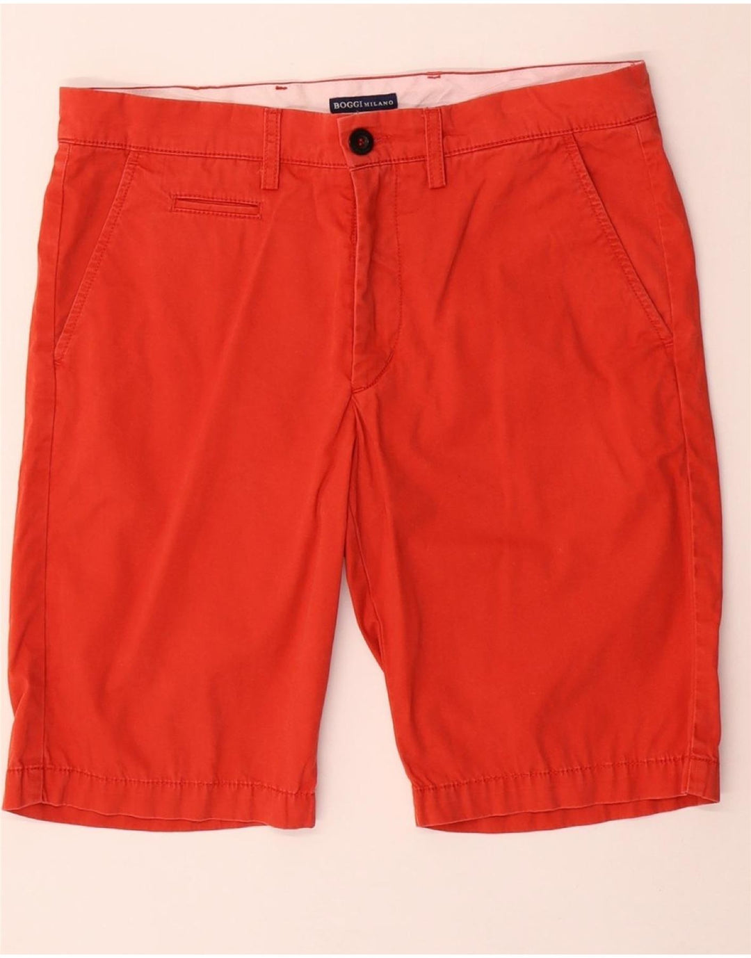 BOGGI Mens Milano Chino Shorts IT 46 Small W34  Red Cotton
