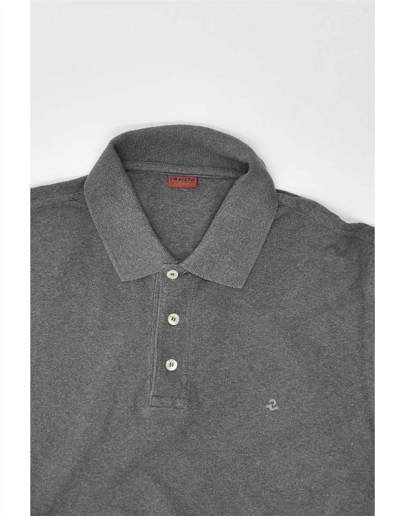 INVICTA Mens Polo Shirt Large Grey Cotton | Vintage Invicta | Thrift | Second-Hand Invicta | Used Clothing | Messina Hembry 