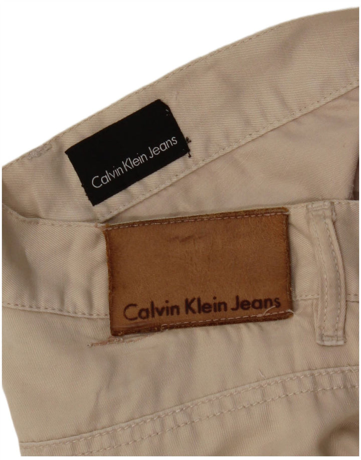 CALVIN KLEIN Mens Straight Casual Trousers W30 L29 Beige