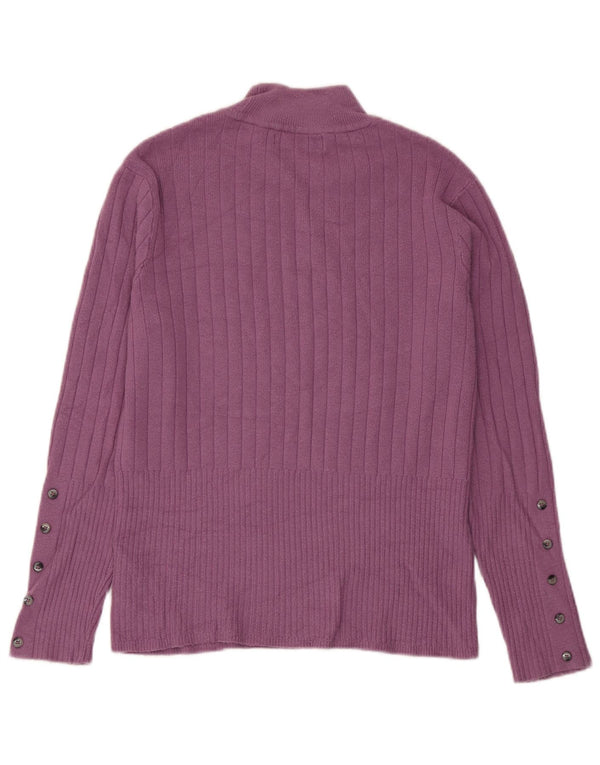 Marks & Spencer Womens Turtle Neck Jumper Sweater UK 12 Medium Purple
