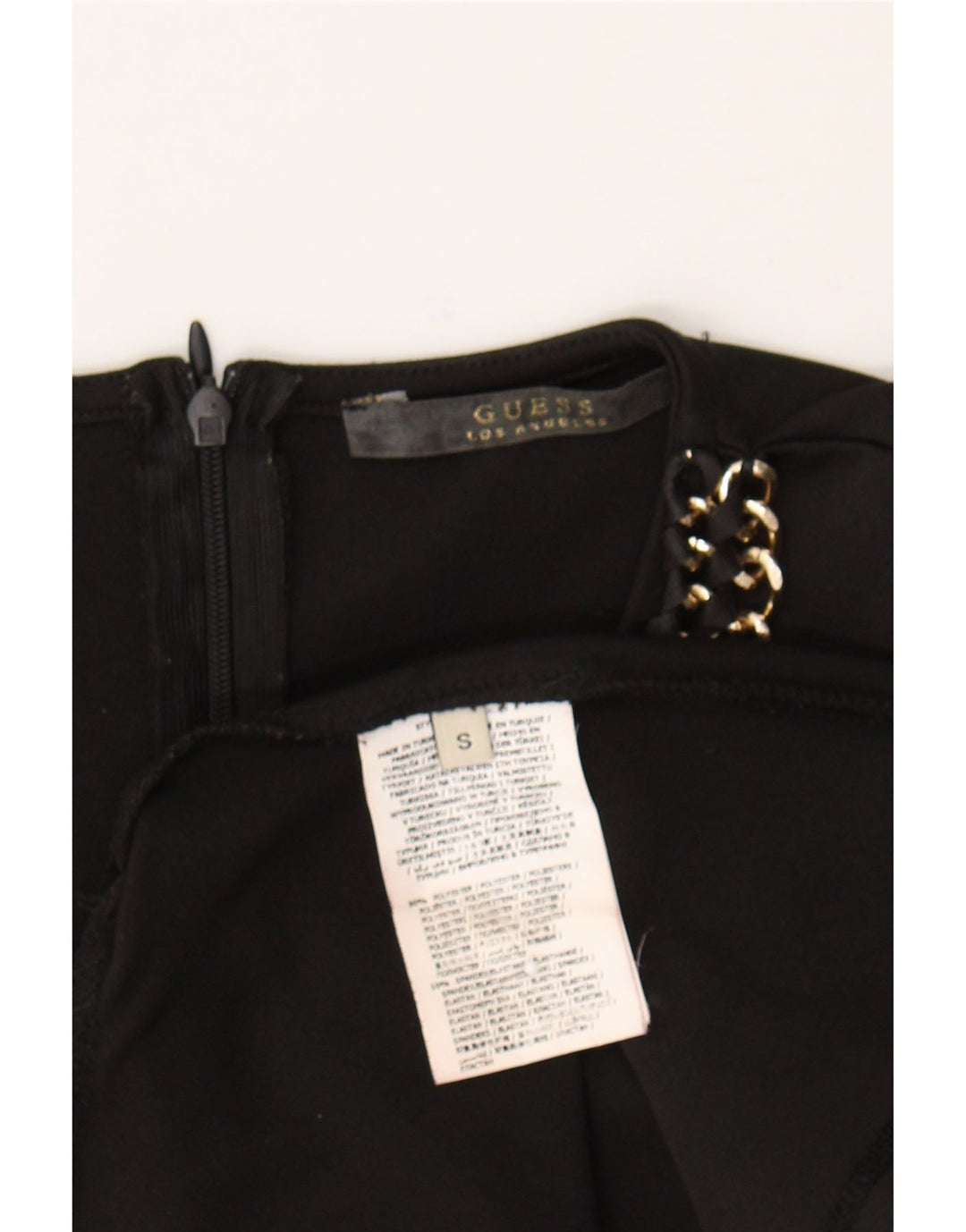 GUESS Womens Sleeveless Blouse Top UK 10 Small Black Polyester Vintage Guess and Second-Hand Guess from Messina Hembry 