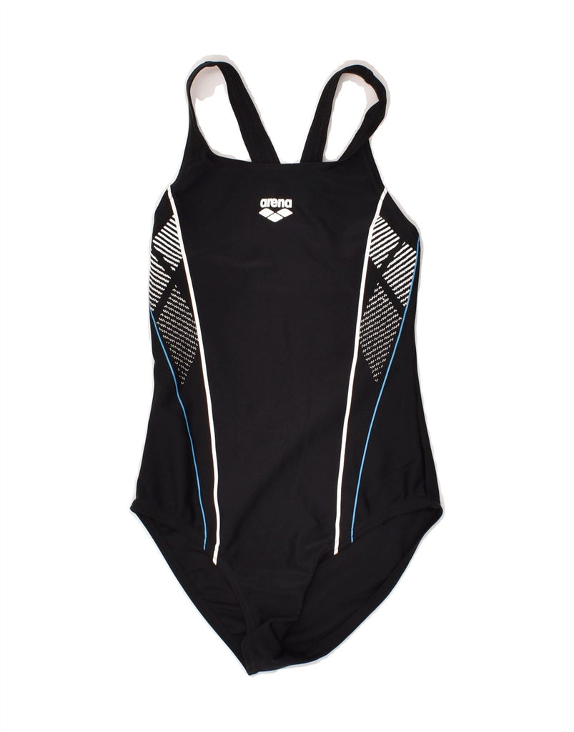 ARENA Girls Swimwear 9-10 Years Black Nylon | Vintage Arena | Thrift | Second-Hand Arena | Used Clothing | Messina Hembry 