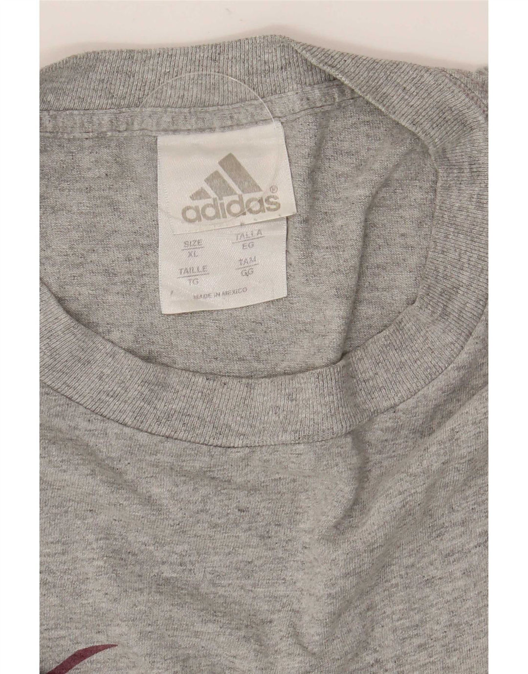 Adidas Mens Graphic Top Long Sleeve XL Grey Cotton