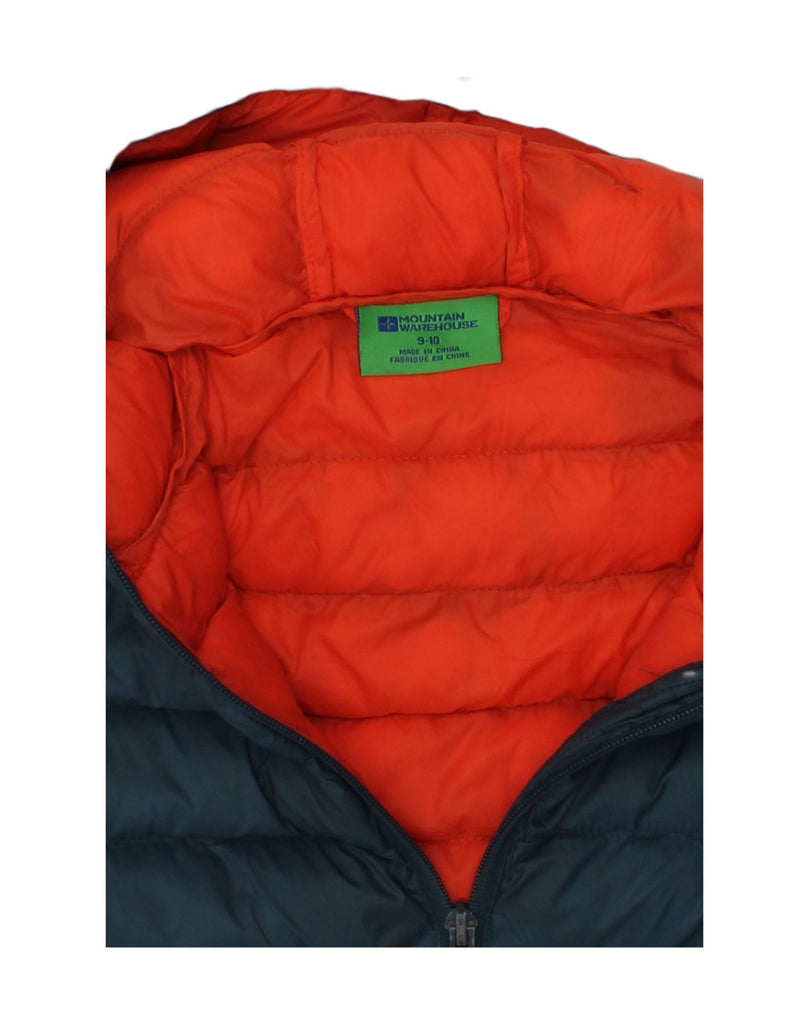 MOUNTAIN WAREHOUSE Boys Hooded Padded Jacket 9-10 Years Green Polyester | Vintage Mountain Warehouse | Thrift | Second-Hand Mountain Warehouse | Used Clothing | Messina Hembry 