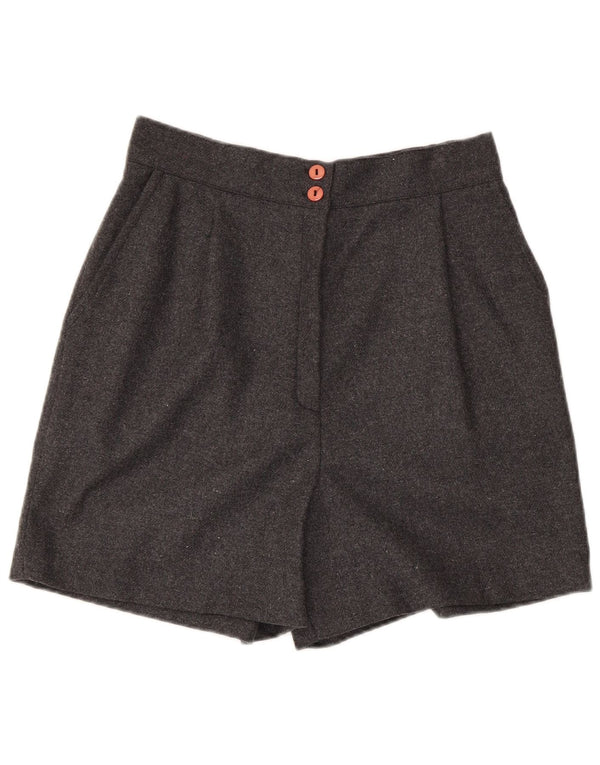 Vintage Womens High Rise Casual Shorts Large W28 Grey Polyester