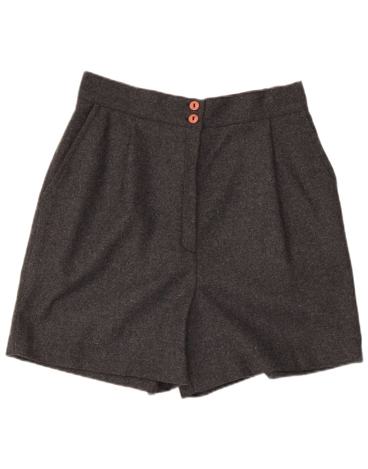 Vintage Womens High Rise Casual Shorts Large W28 Grey Polyester