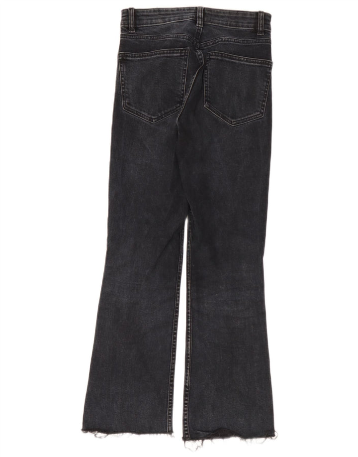 Zara Womens Flared Jeans EU 38 Small W28 L26 Black