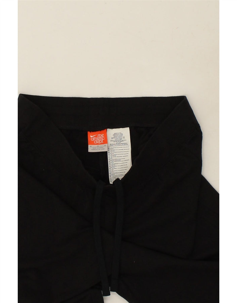 NIKE Womens Tracksuit Trousers UK 12 Medium Black Cotton | Vintage Nike | Thrift | Second-Hand Nike | Used Clothing | Messina Hembry 