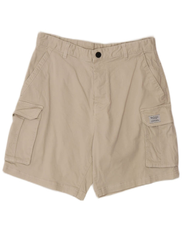 Zara Mens Cargo Shorts EU 40 Medium W31 Beige Cotton