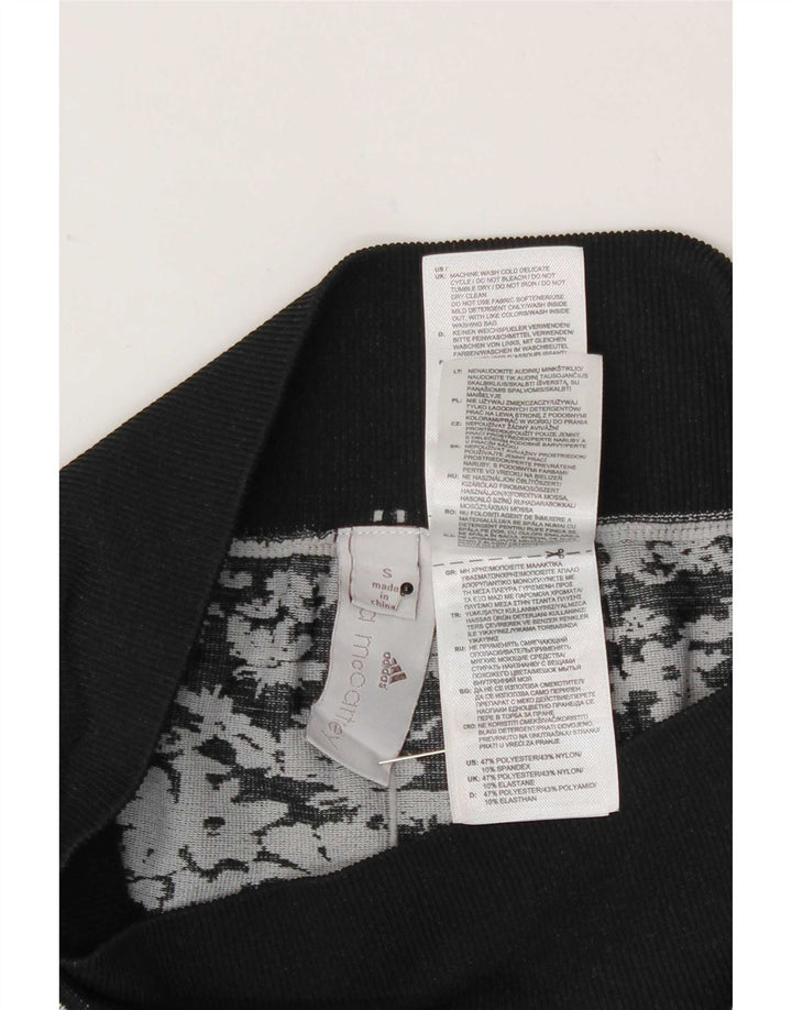 Adidas Womens Stella McCartney Leggings UK 8 Small Grey Floral Polyester