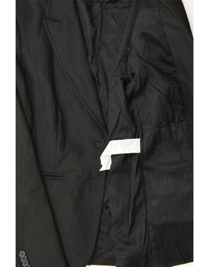 BENETTON Womens 2 Button Blazer Jacket IT 44 Medium Black Polyester Vintage Benetton and Second-Hand Benetton from Messina Hembry 