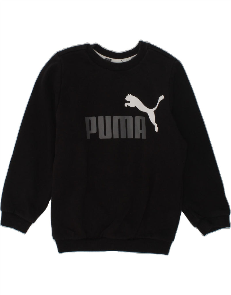PUMA Baby Boys Graphic Sweatshirt Jumper 18-24 Months Black Cotton | Vintage Puma | Thrift | Second-Hand Puma | Used Clothing | Messina Hembry 