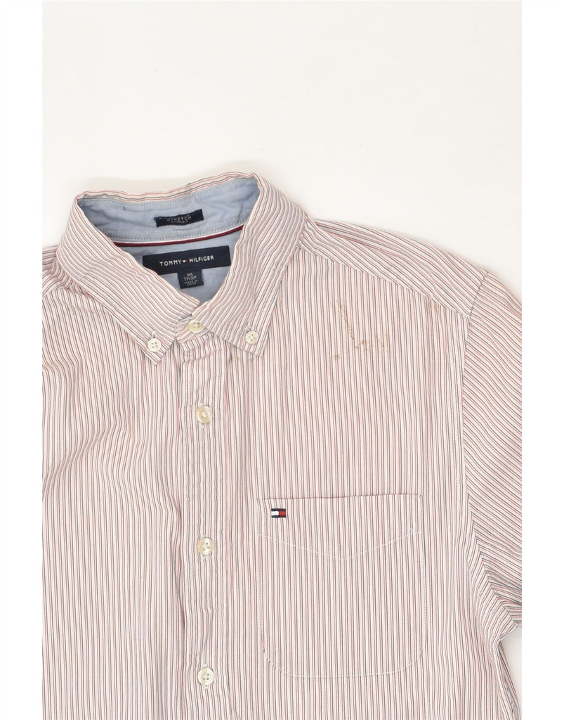 TOMMY HILFIGER Mens Shirt XS Multicoloured Striped Cotton | Vintage Tommy Hilfiger | Thrift | Second-Hand Tommy Hilfiger | Used Clothing | Messina Hembry 