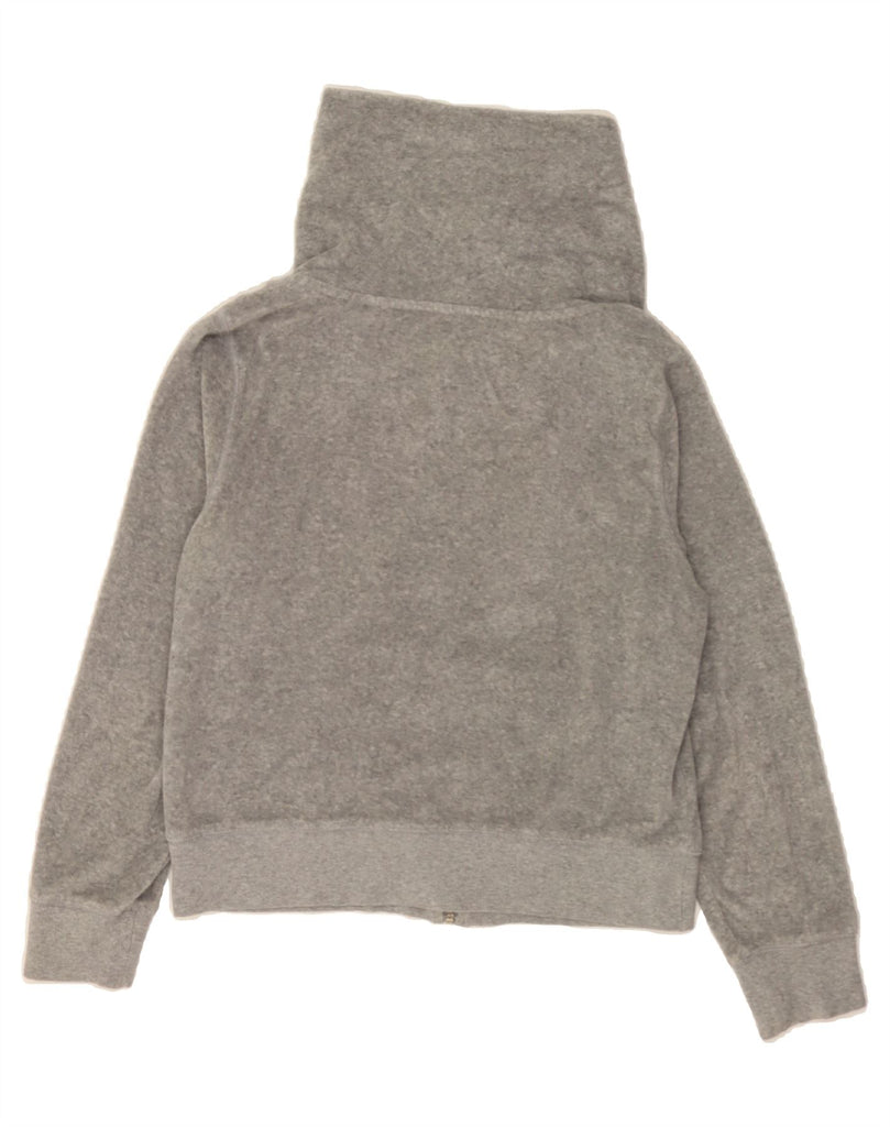 MICHAEL KORS Womens Crop Velour Tracksuit Top Jacket UK 12 Medium Grey Vintage Michael Kors and Second-Hand Michael Kors from Messina Hembry 