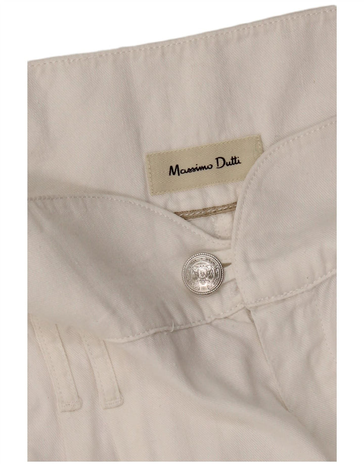 MASSIMO DUTTI Womens Pegged Chino Trousers W30 L27 White
