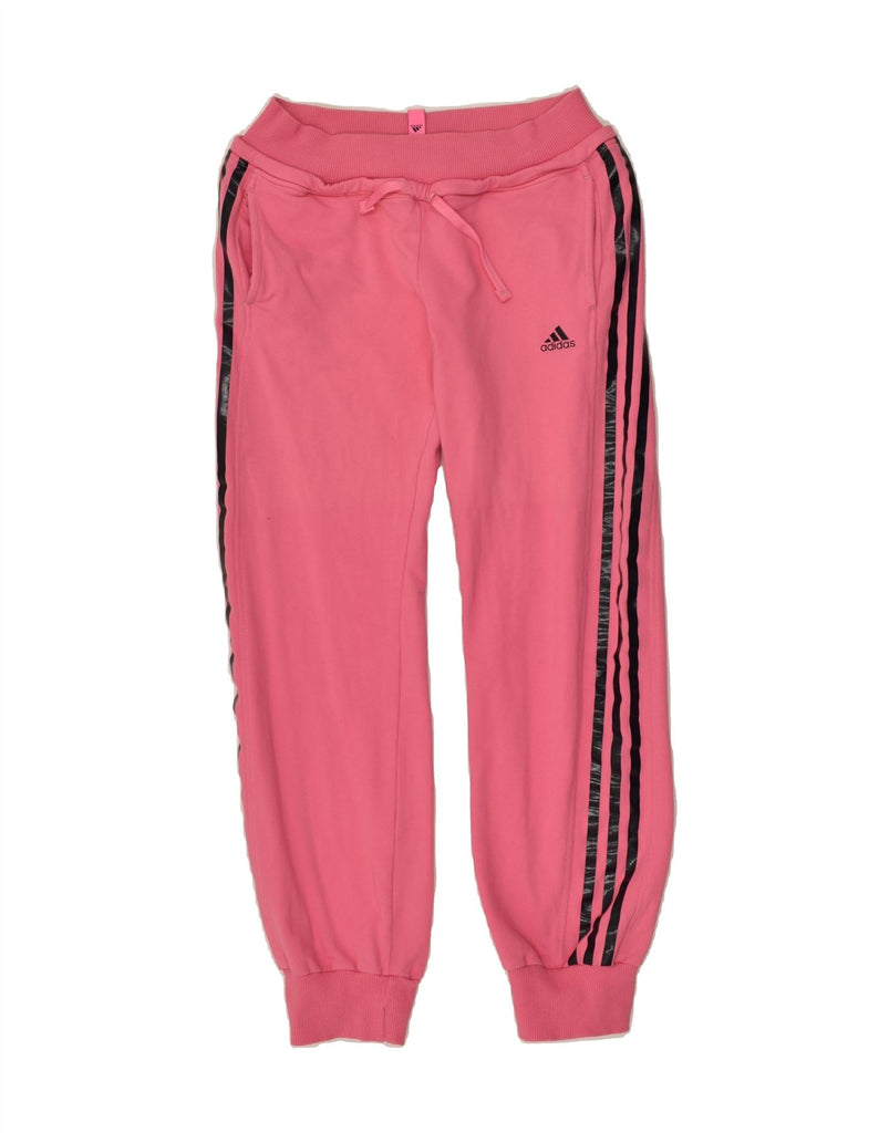 ADIDAS Girls Tracksuit Trousers Joggers 13-14 Years  Pink Cotton | Vintage Adidas | Thrift | Second-Hand Adidas | Used Clothing | Messina Hembry 