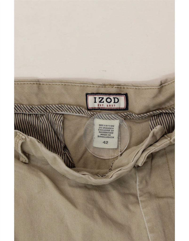 IZOD Mens Chino Shorts W42 2XL Beige Cotton Vintage Izod and Second-Hand Izod from Messina Hembry 