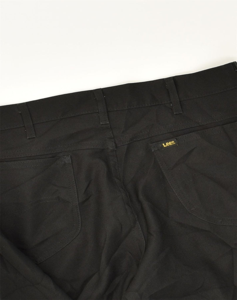 LEE Mens Straight Casual Trousers W34 L29  Black Polyester | Vintage Lee | Thrift | Second-Hand Lee | Used Clothing | Messina Hembry 